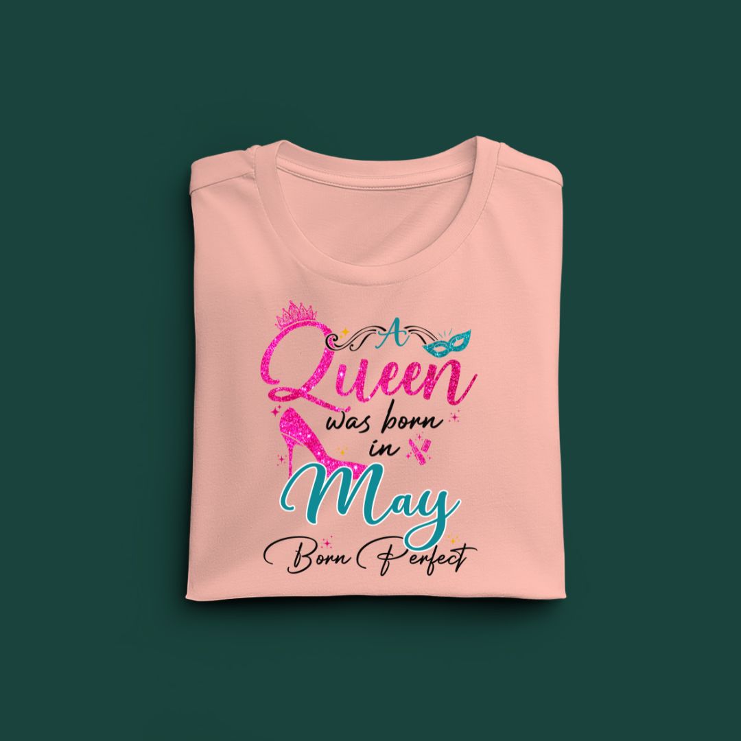 A Queen was born in May Exclusive T-shirt