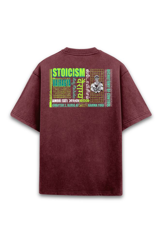 STOICISM Acid Wash Unisex Oversized Premium T-shirt