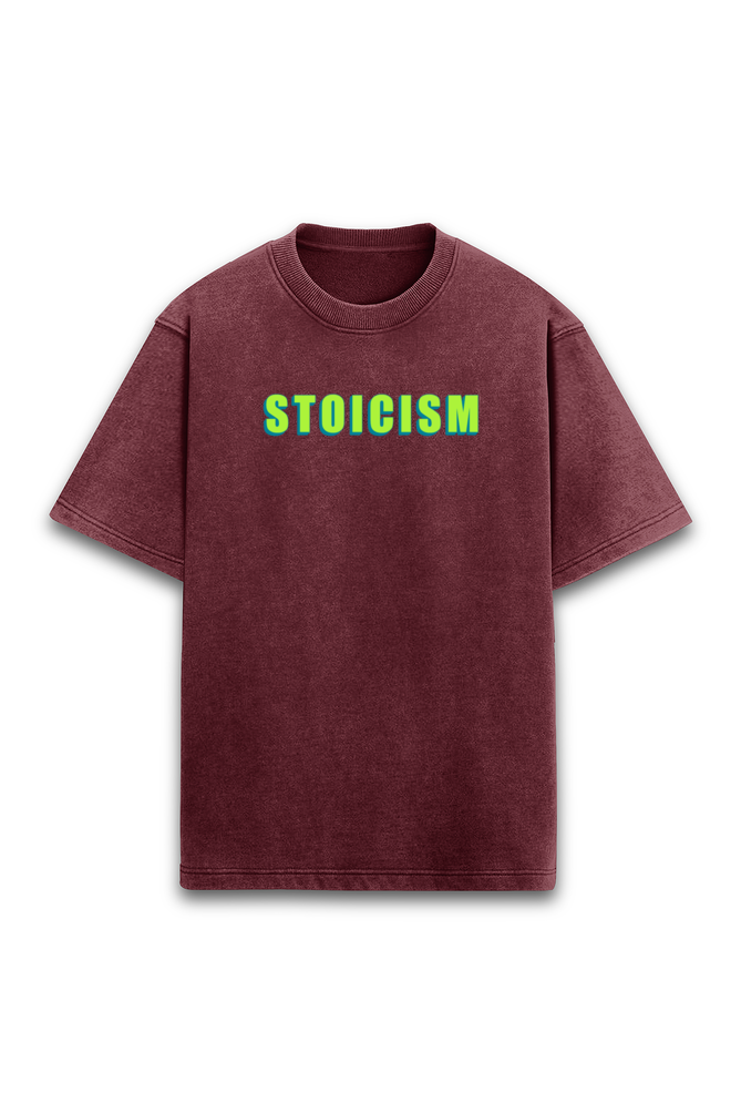 STOICISM Acid Wash Unisex Oversized Premium T-shirt