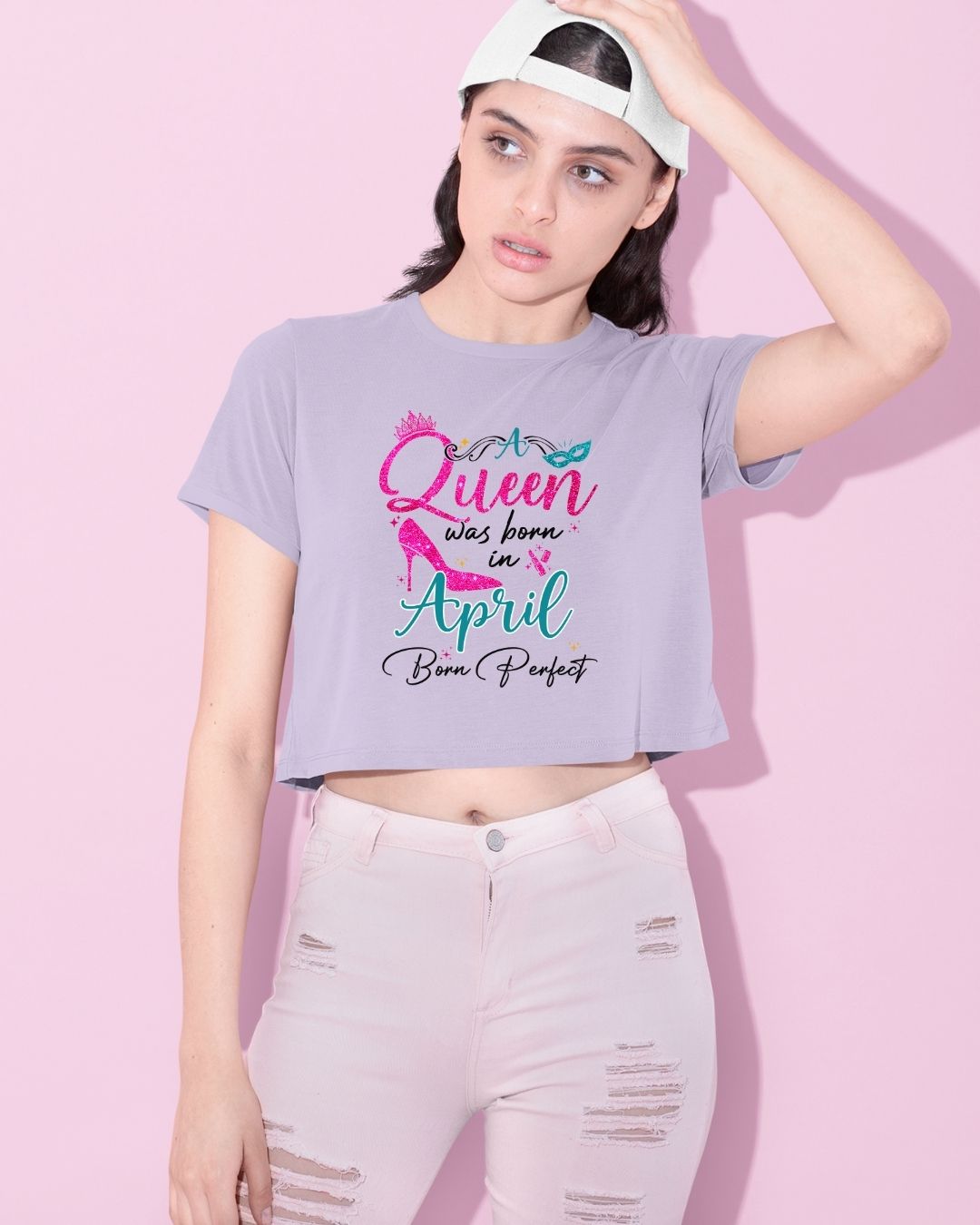 A Queen was born in April Limited Edition Premium Crop Top