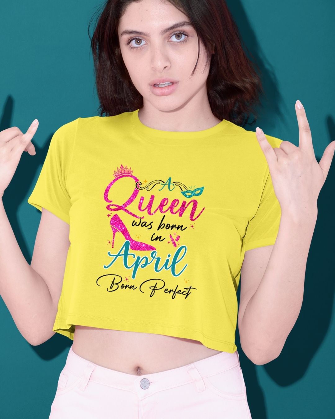 A Queen was born in April Limited Edition Premium Crop Top