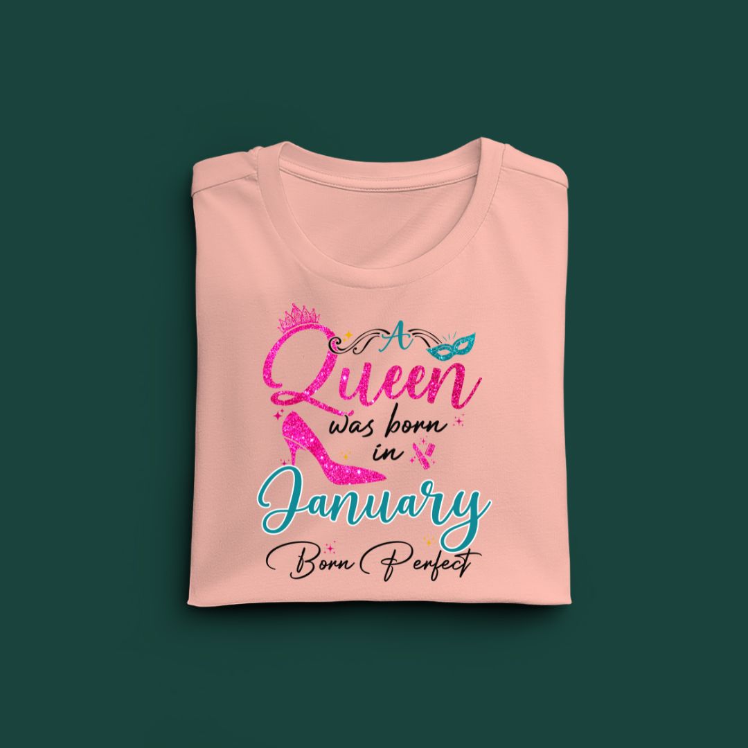 A Queen was born in January Exclusive T-shirt