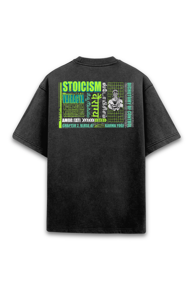 STOICISM Acid Wash Unisex Oversized Premium T-shirt