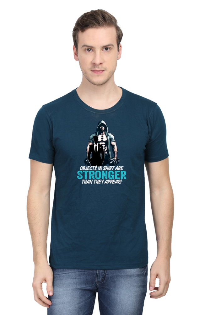 Objects in Shirt are Stronger Than They Appear - Regular Classic T-Shirt (Dark)