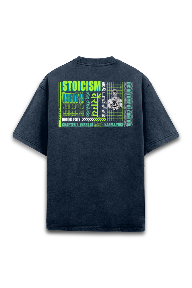 STOICISM Acid Wash Unisex Oversized Premium T-shirt
