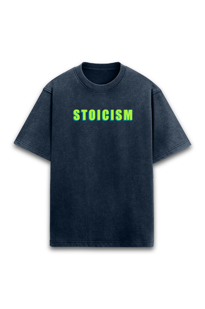 STOICISM Acid Wash Unisex Oversized Premium T-shirt