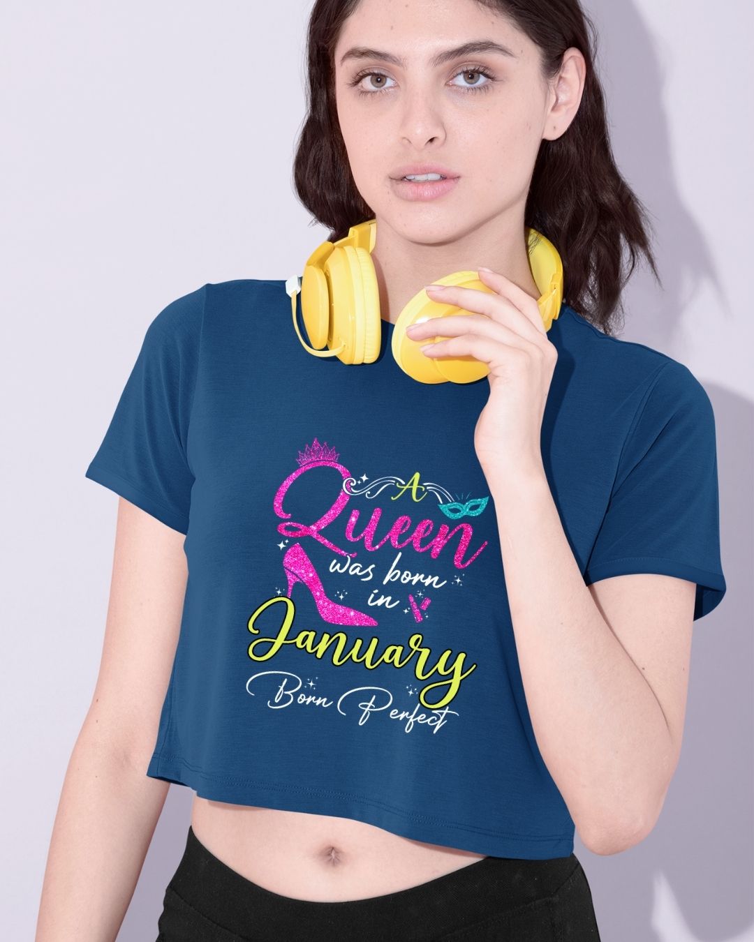 A Queen was born in January Limited Edition Premium Crop Top