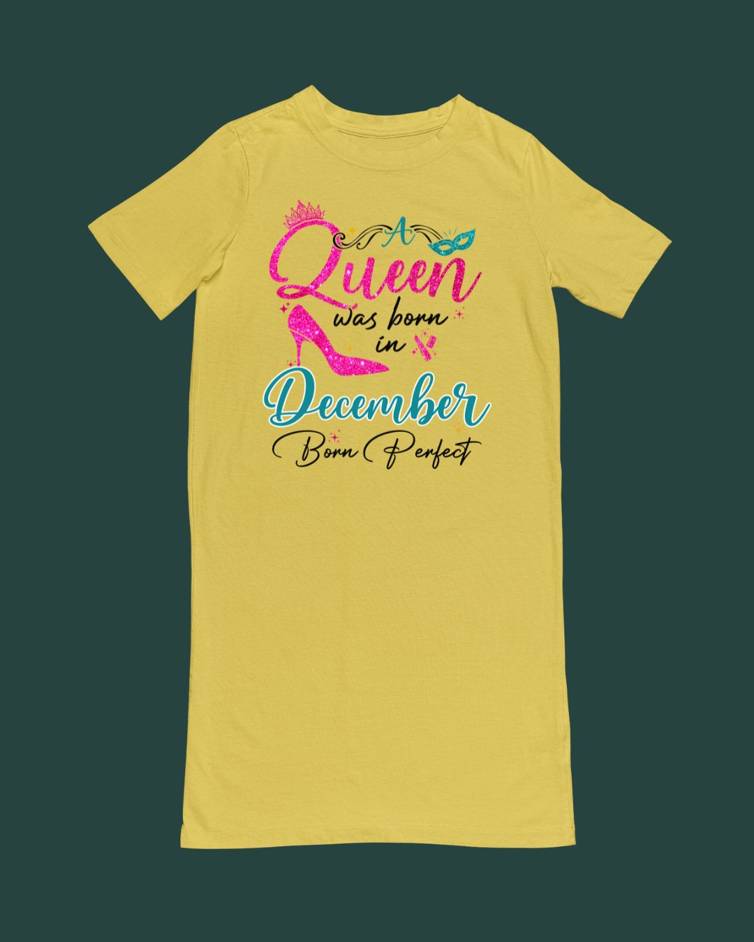 A queen was born in December Premium T-shirt Dress