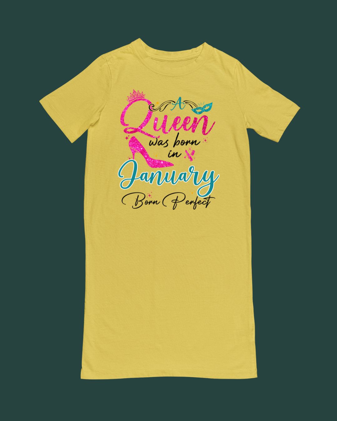 A queen was born in January Premium T-shirt Dress