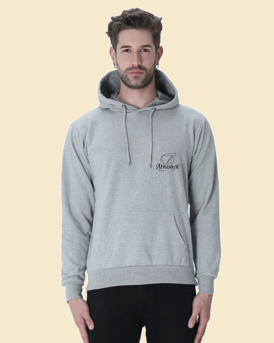 Personalised Cursive Letter Name Custom Printed Premium Hooded Sweatshirt