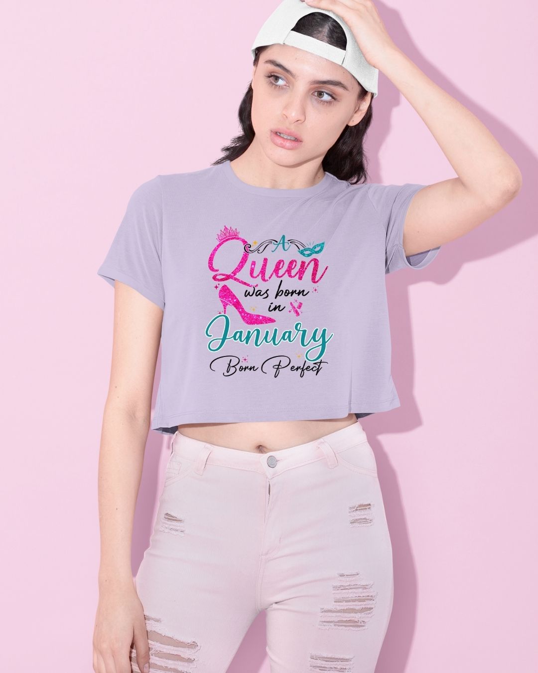A Queen was born in January Limited Edition Premium Crop Top
