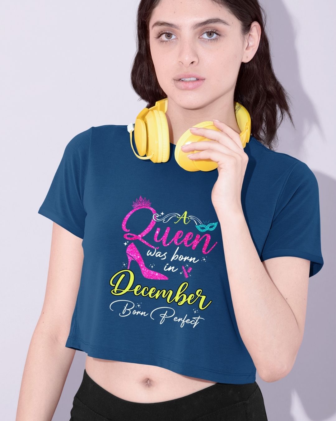 A Queen was born in December Limited Edition Premium Crop Top