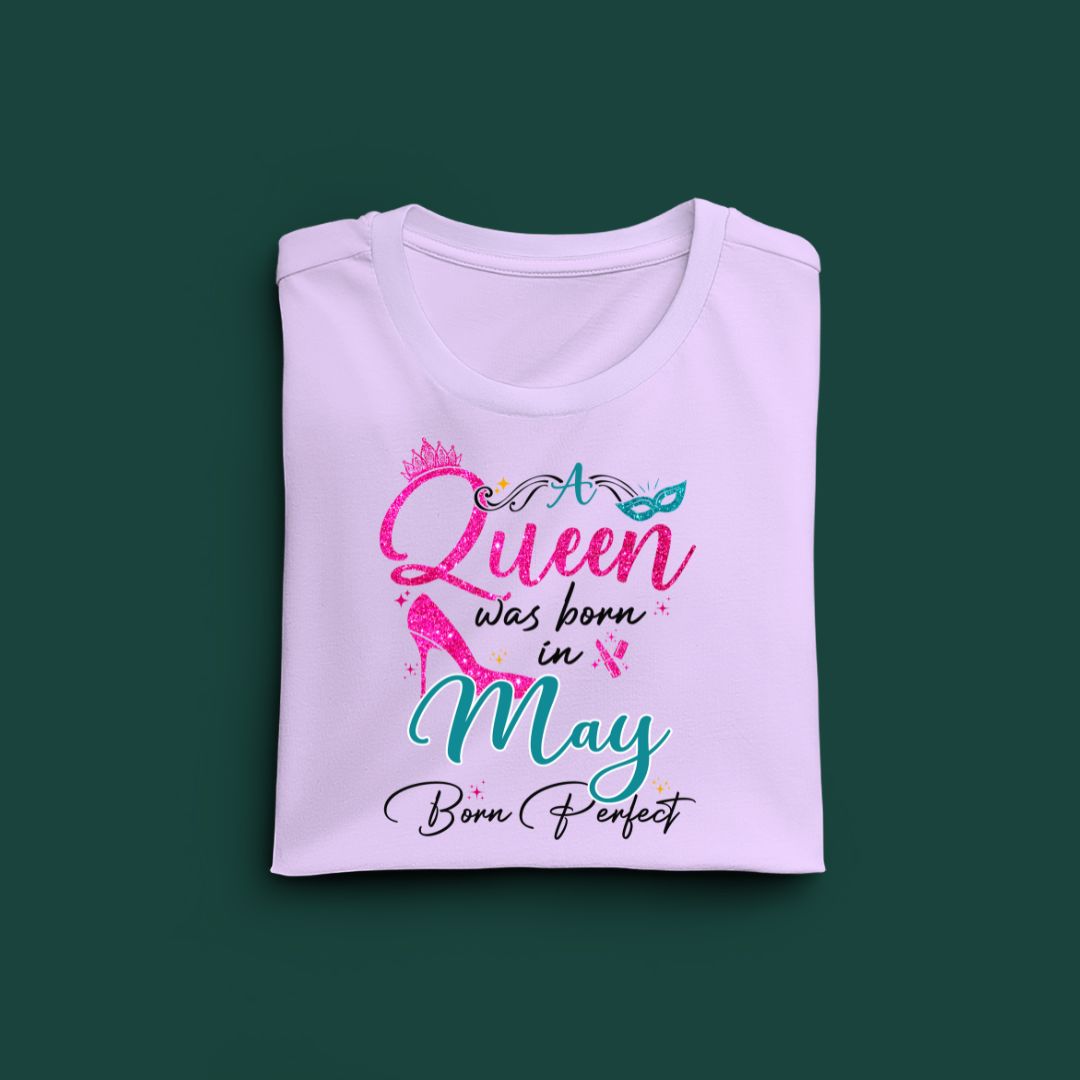 A Queen was born in May Exclusive T-shirt