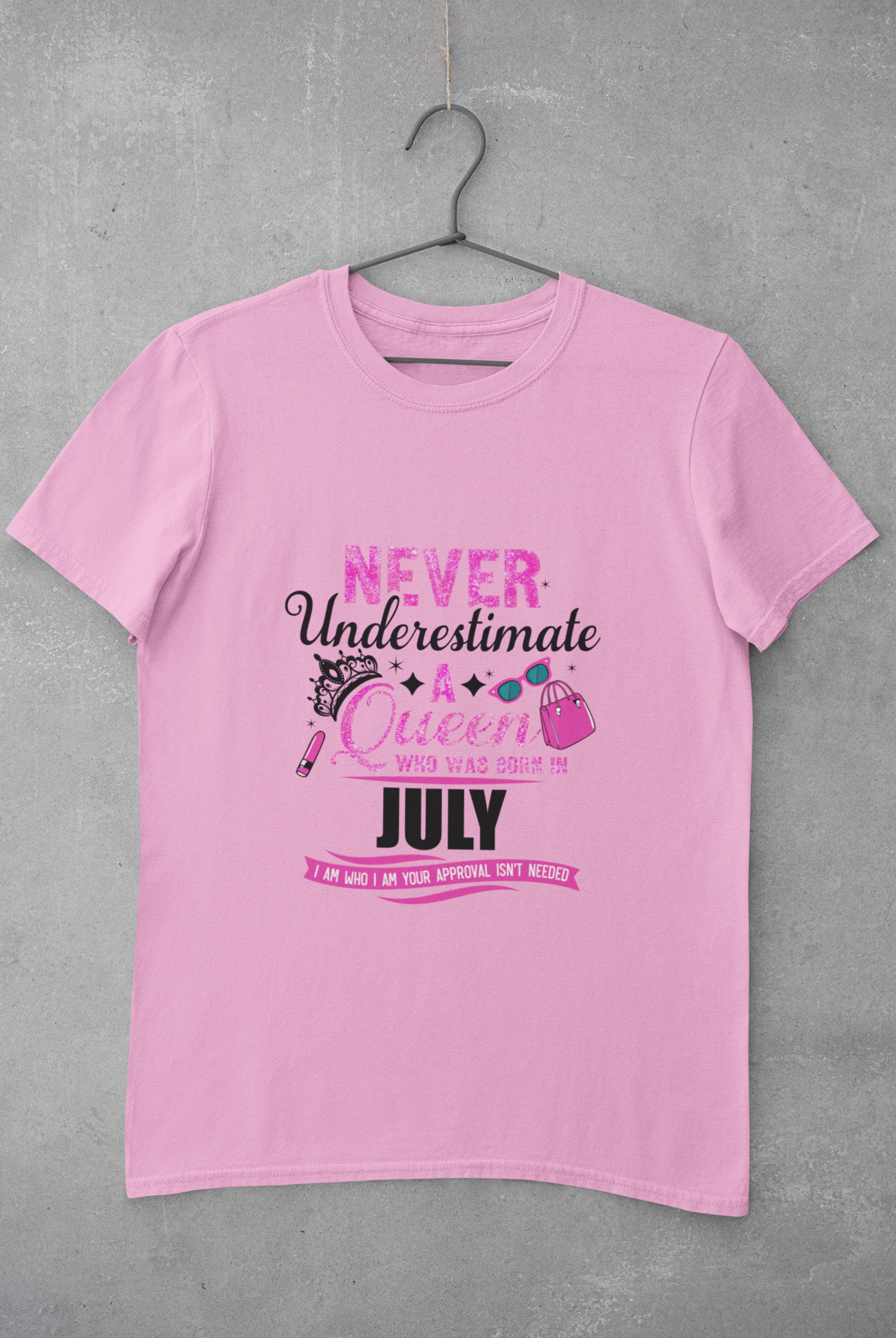 Never Underestimate a Queen was born in July Limited Edition Premium T-shirt