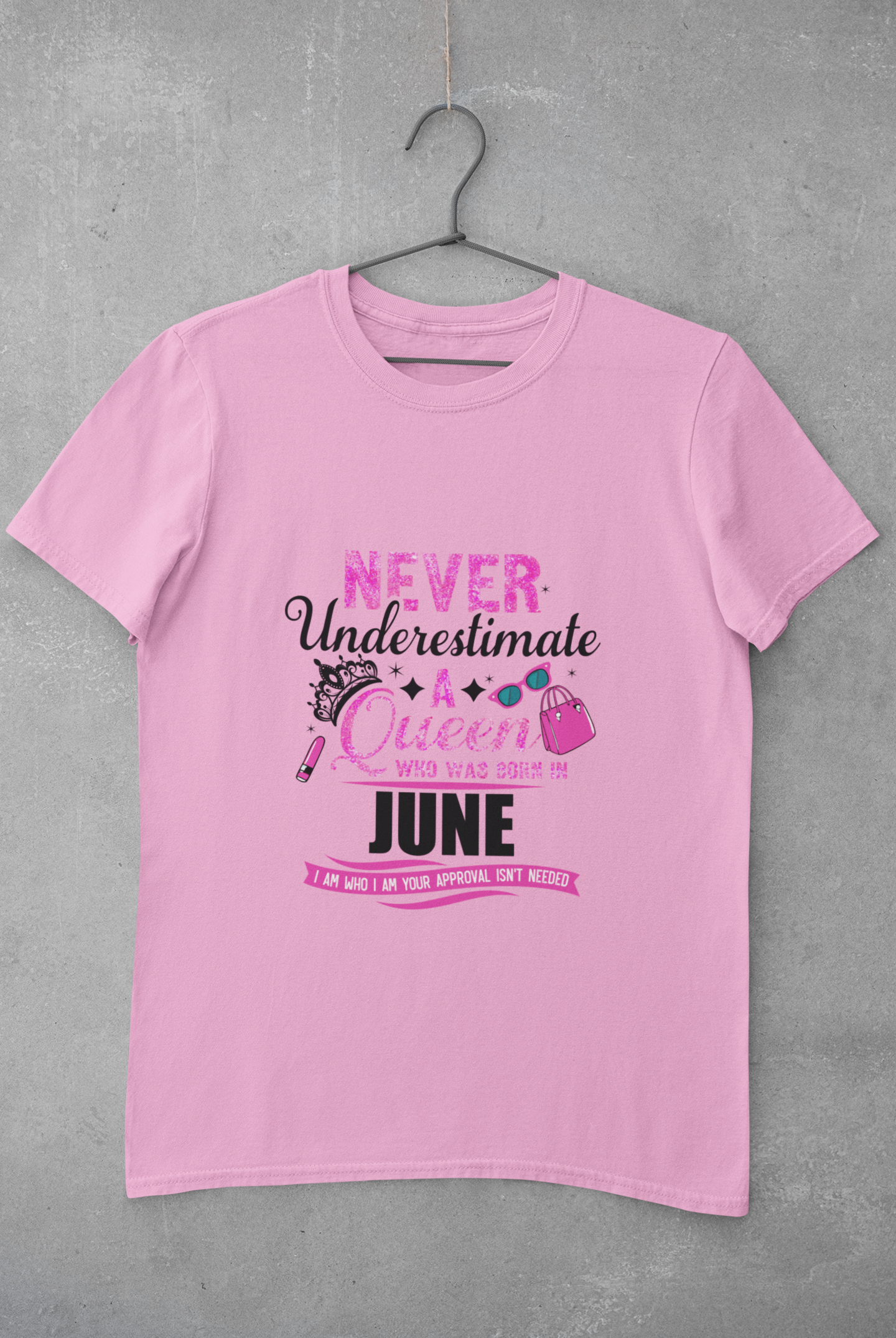 Never Underestimate a Queen was born in June Limited Edition Premium T-shirt