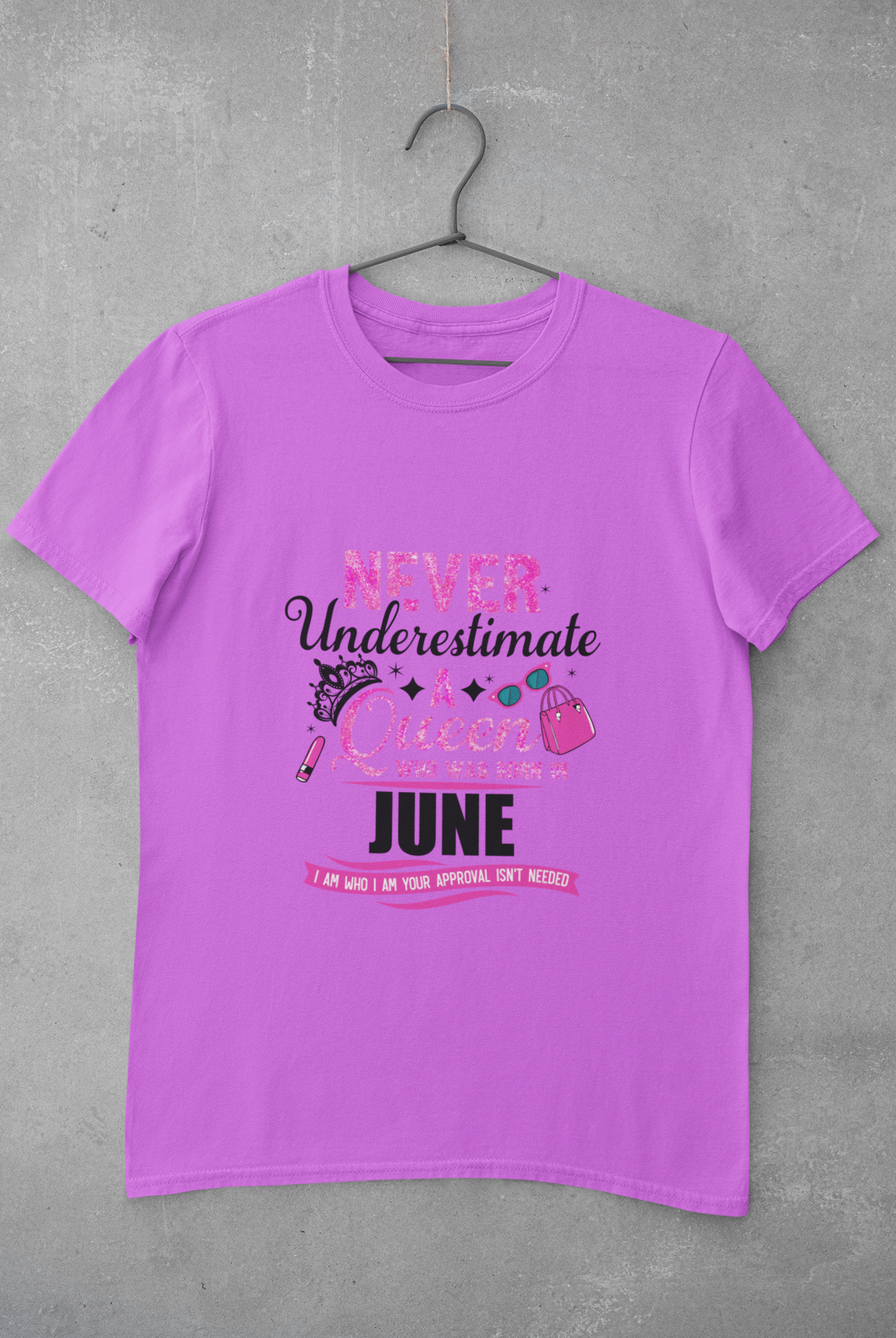 Never Underestimate a Queen was born in June Limited Edition Premium T-shirt