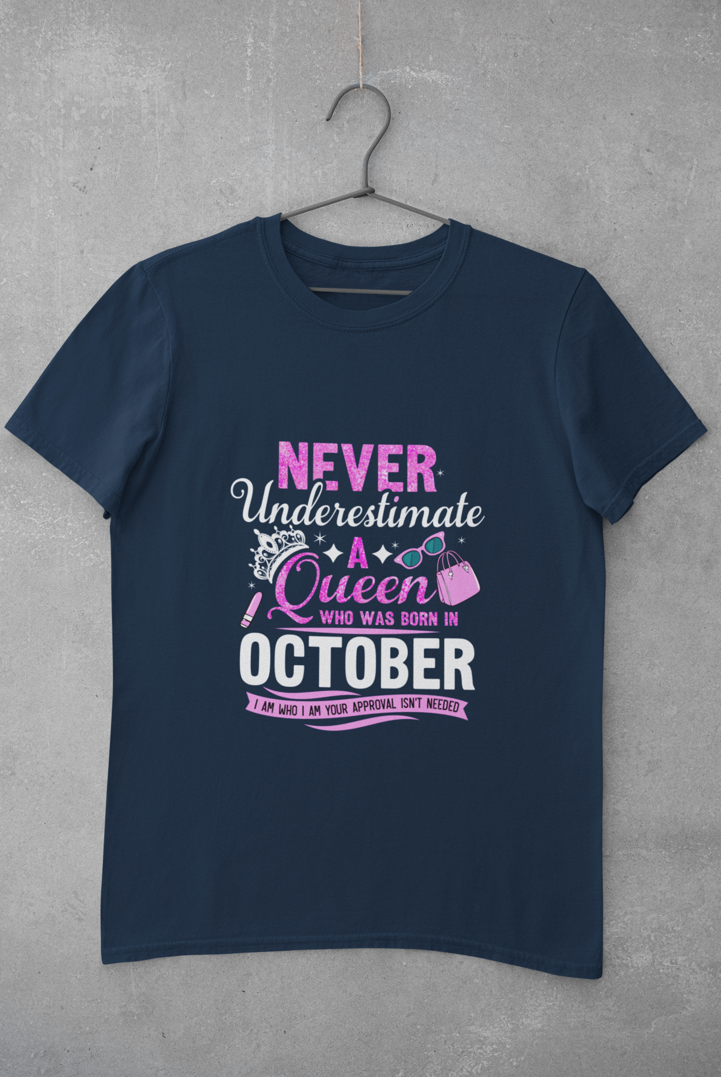 Never Underestimate a Queen was born in October Limited Edition Premium T-shirt