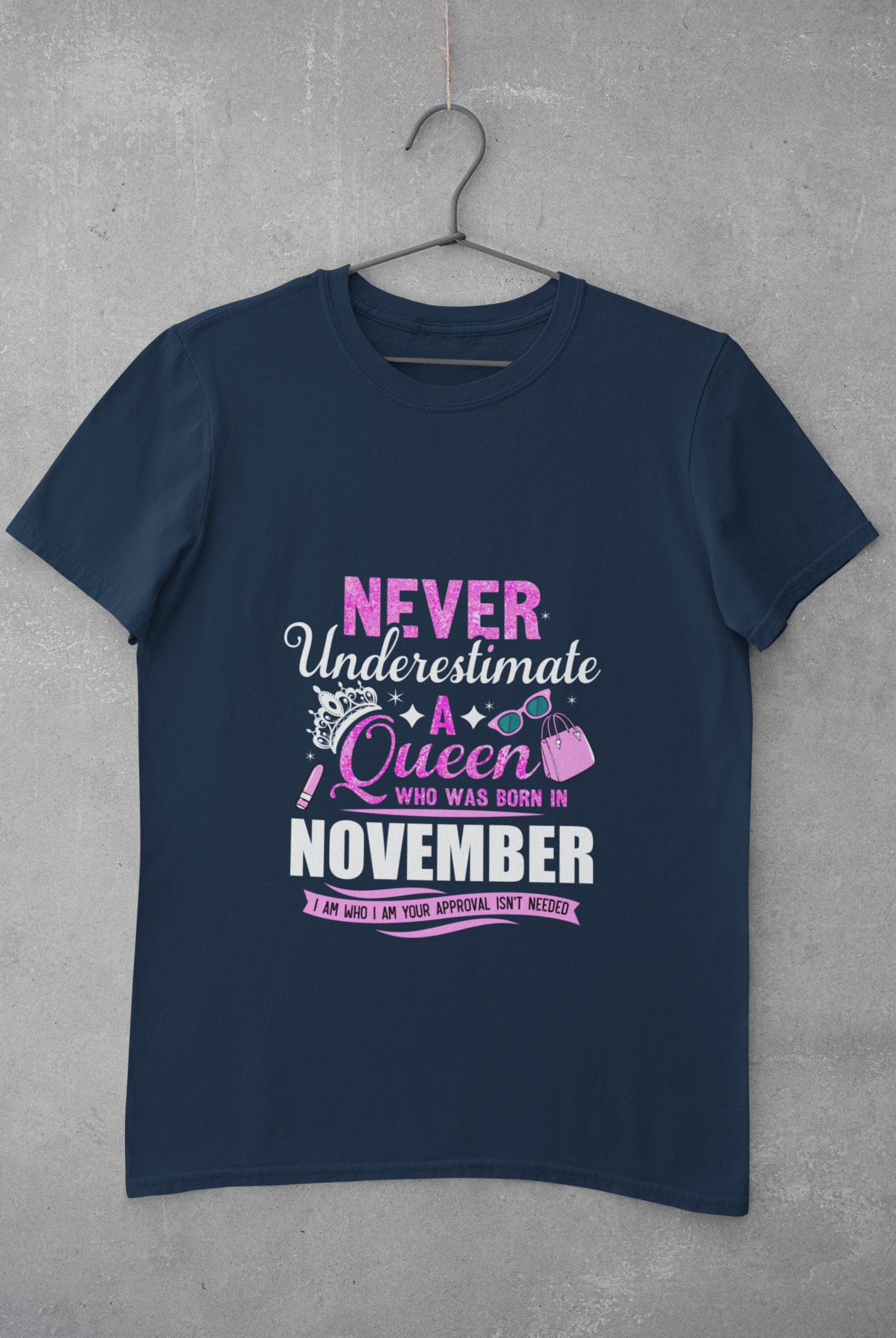 Never Underestimate a Queen was born in November Limited Edition Premium T-shirt