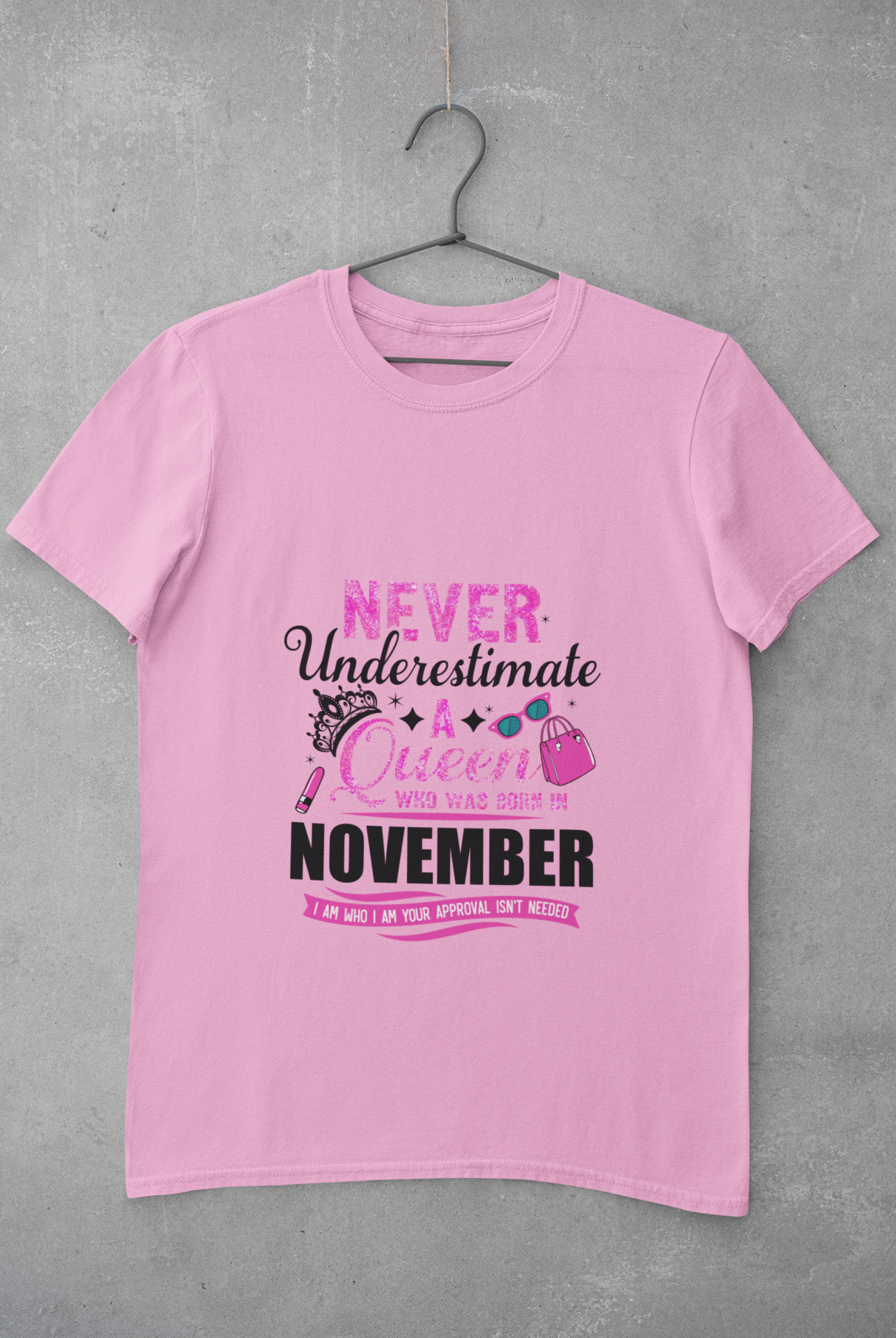 Never Underestimate a Queen was born in November Limited Edition Premium T-shirt