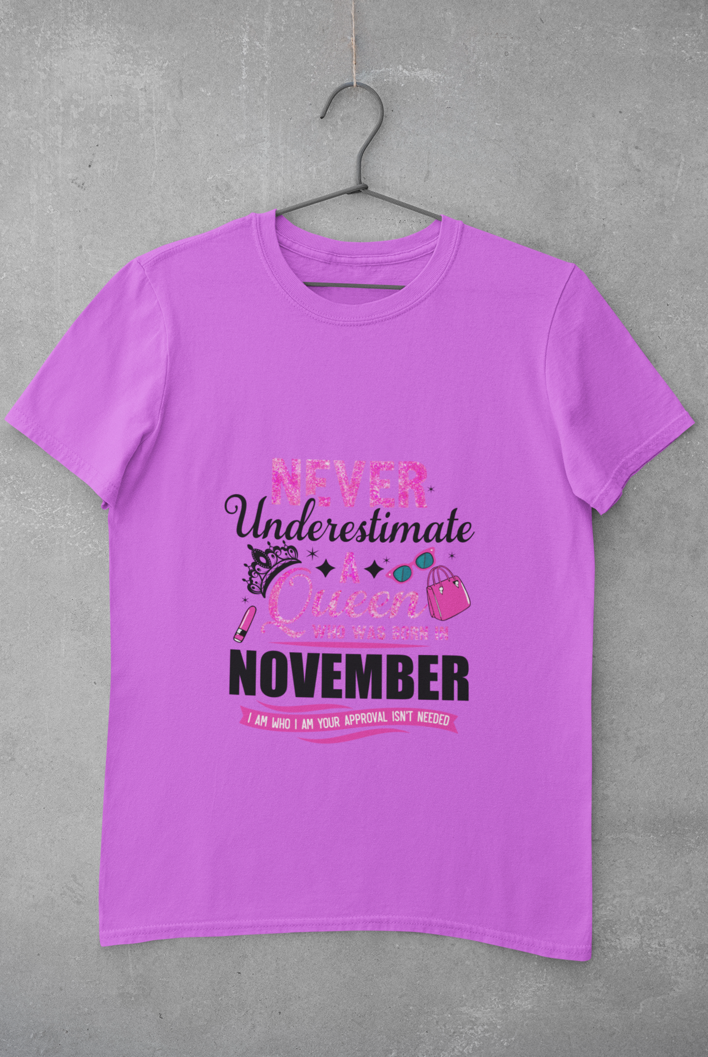 Never Underestimate a Queen was born in November Limited Edition Premium T-shirt