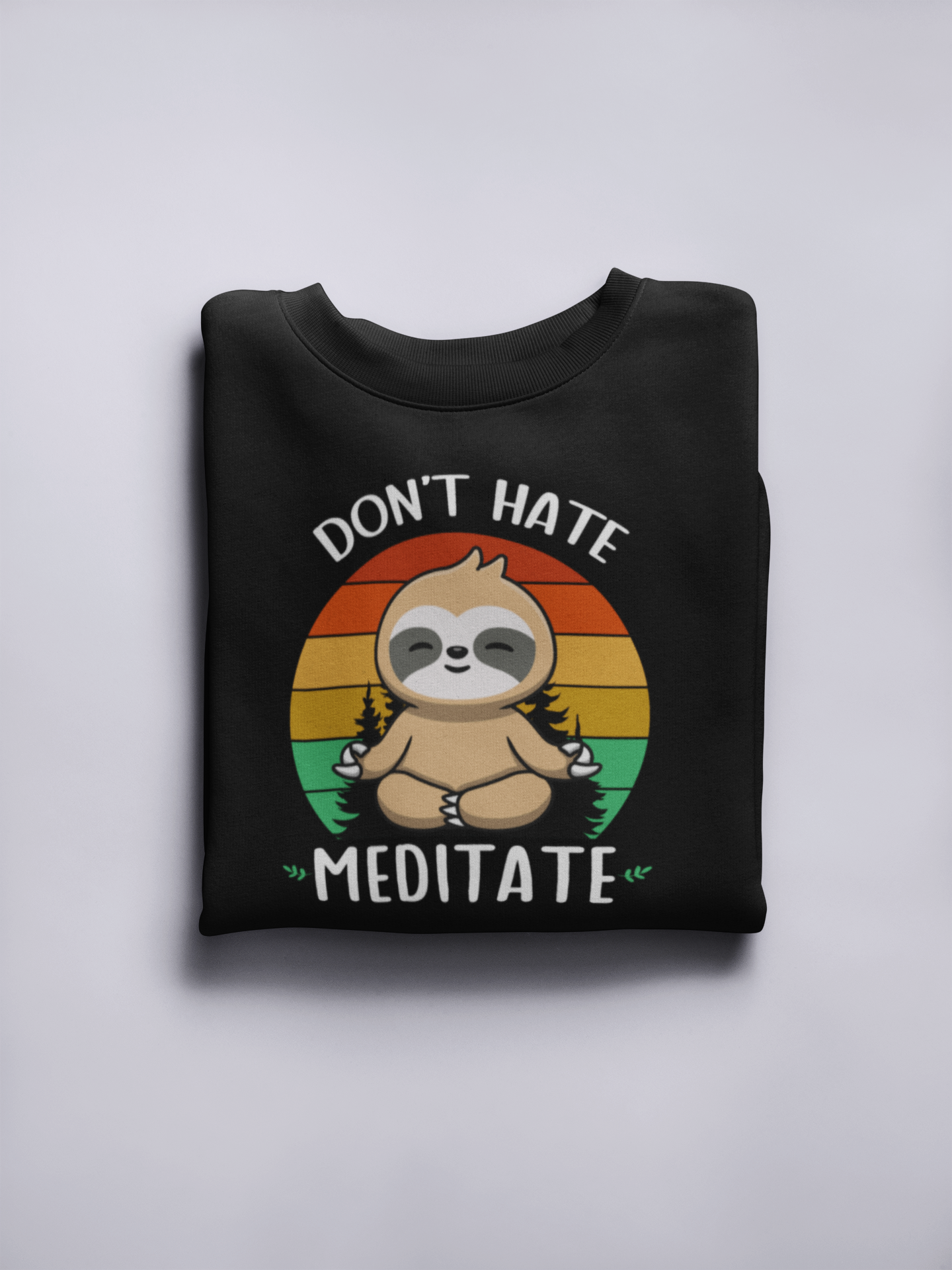 Don't Hate Meditate - Regular Classic Unisex T-shirt (Dark)