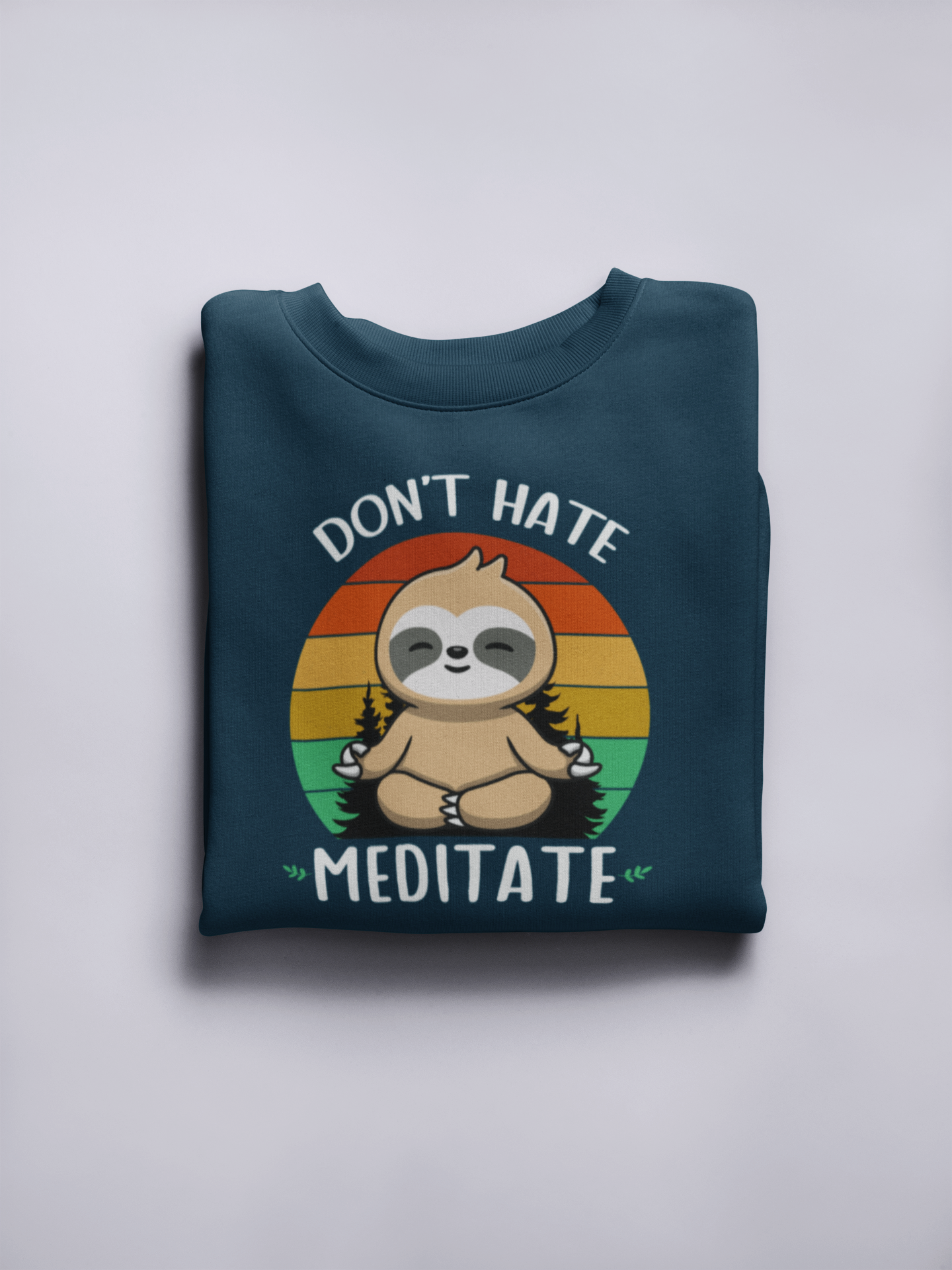 Don't Hate Meditate - Regular Classic Unisex T-shirt (Dark)