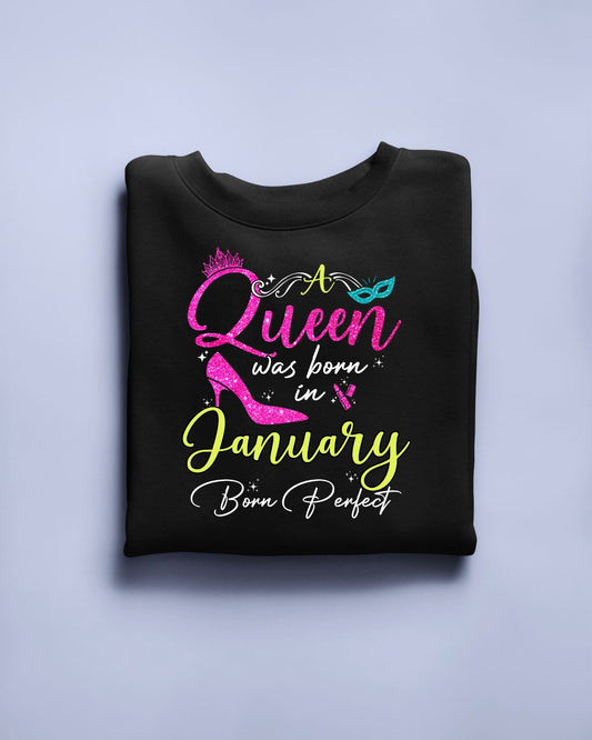 A Queen was born in January Exclusive T-shirt