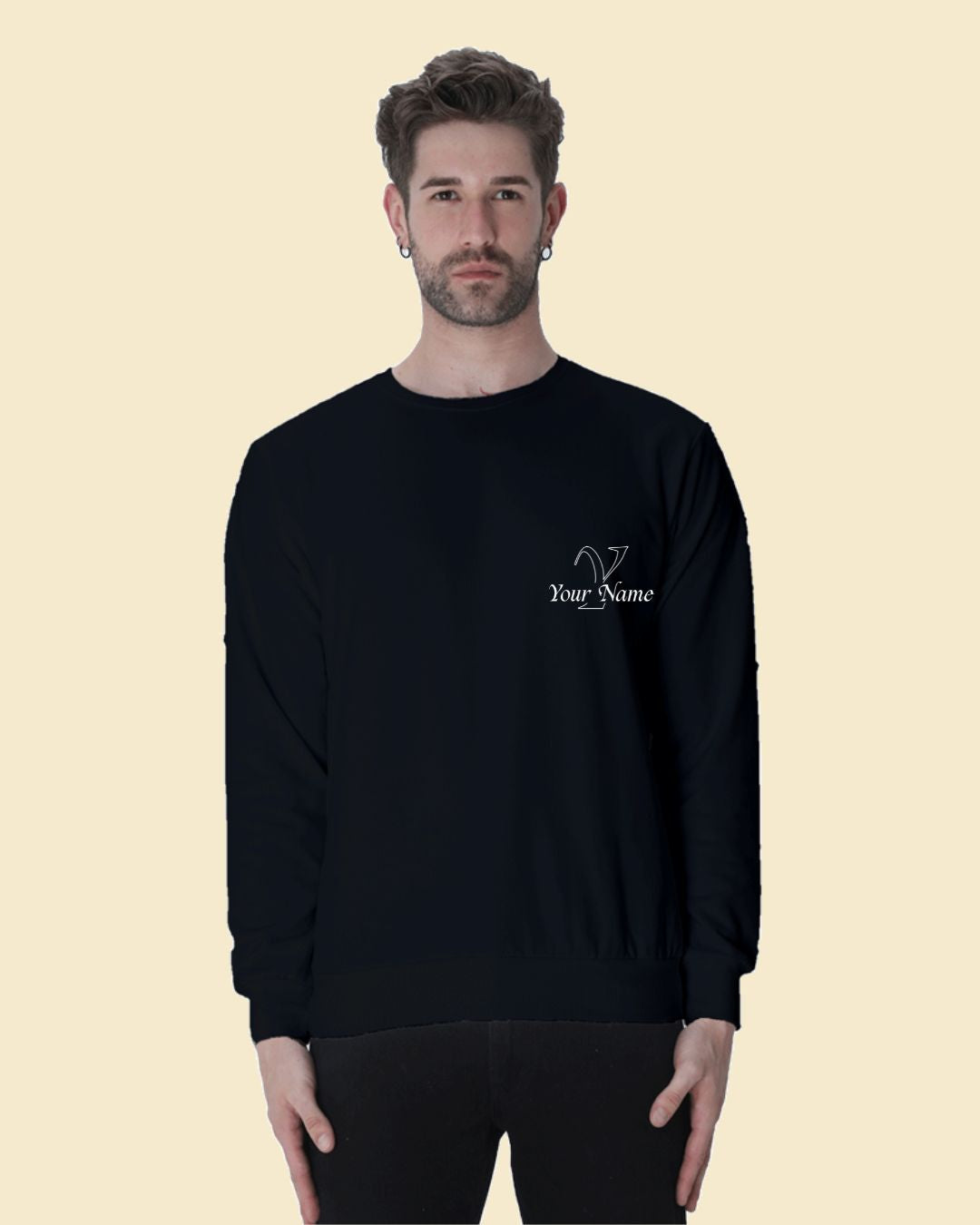 Personalised Cursive Letter Name Custom Printed Premium Sweatshirt