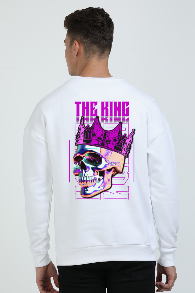 The King Skull with Crown Unisex Oversized Premium Sweatshirt