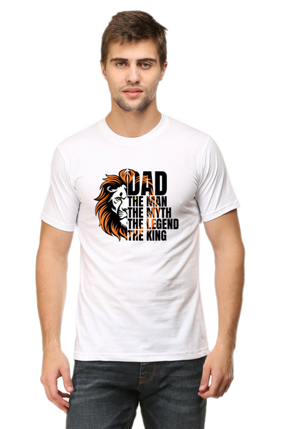 DAD The Man, The Myth, The Legend, The King - Regular Classic Unisex T-shirt (White)