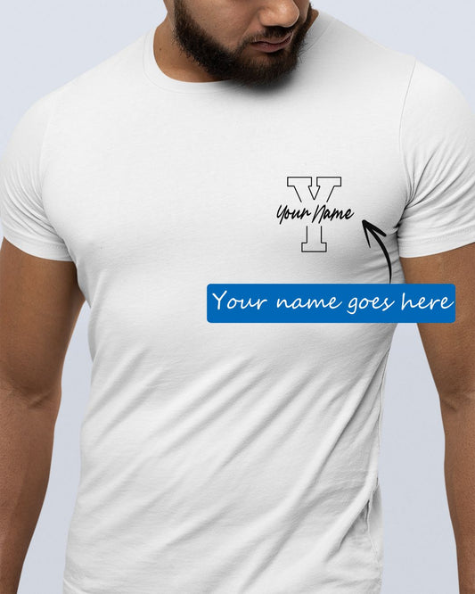 Personalized Name T-shirt with First Letter Design Custom Printed Exclusive T-shirt for Men (Pack of 2)