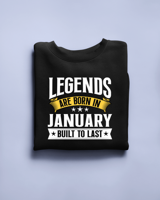 Legend are Born in January Regular Classic Unisex T-shirt