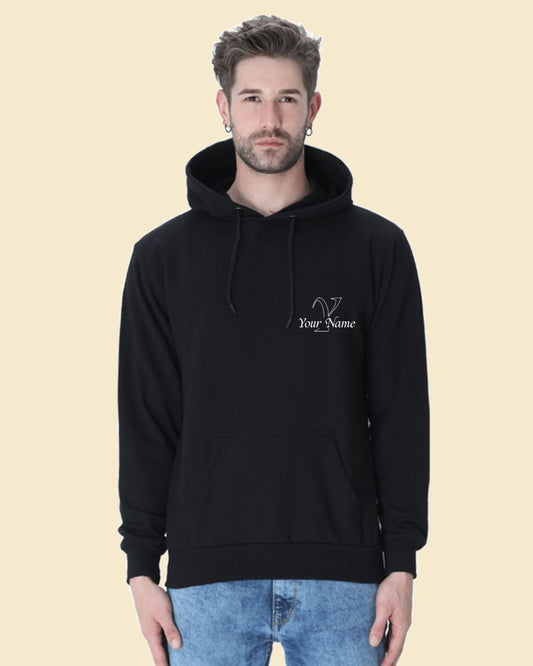 Personalised Cursive Letter Name Custom Printed Premium Hooded Sweatshirt