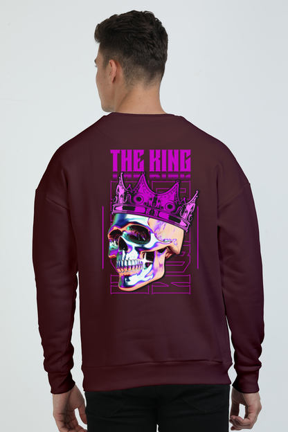 The King Skull with Crown Unisex Oversized Premium Sweatshirt