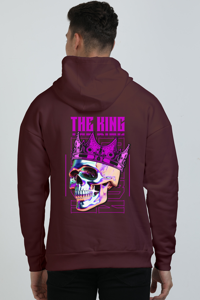 The King Skull with Crown Oversized Premium Hooded Sweatshirt