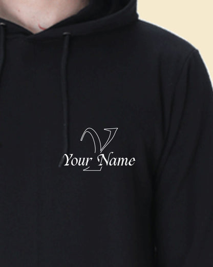 Personalised Cursive Letter Name Custom Printed Premium Hooded Sweatshirt