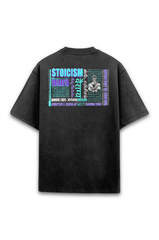 STOICISM Acid Wash Unisex Oversized Premium T-shirt