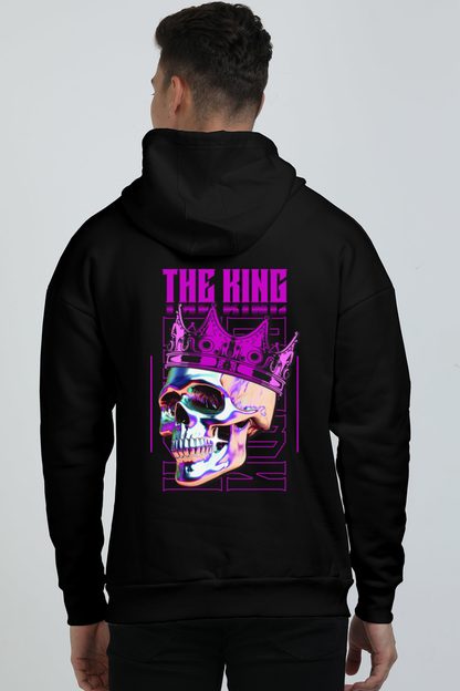 The King Skull with Crown Oversized Premium Hooded Sweatshirt