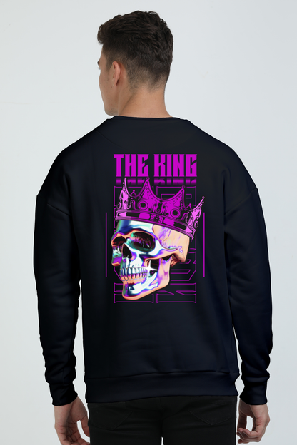 The King Skull with Crown Unisex Oversized Premium Sweatshirt