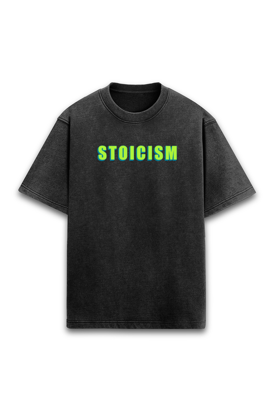 STOICISM Acid Wash Unisex Oversized Premium T-shirt