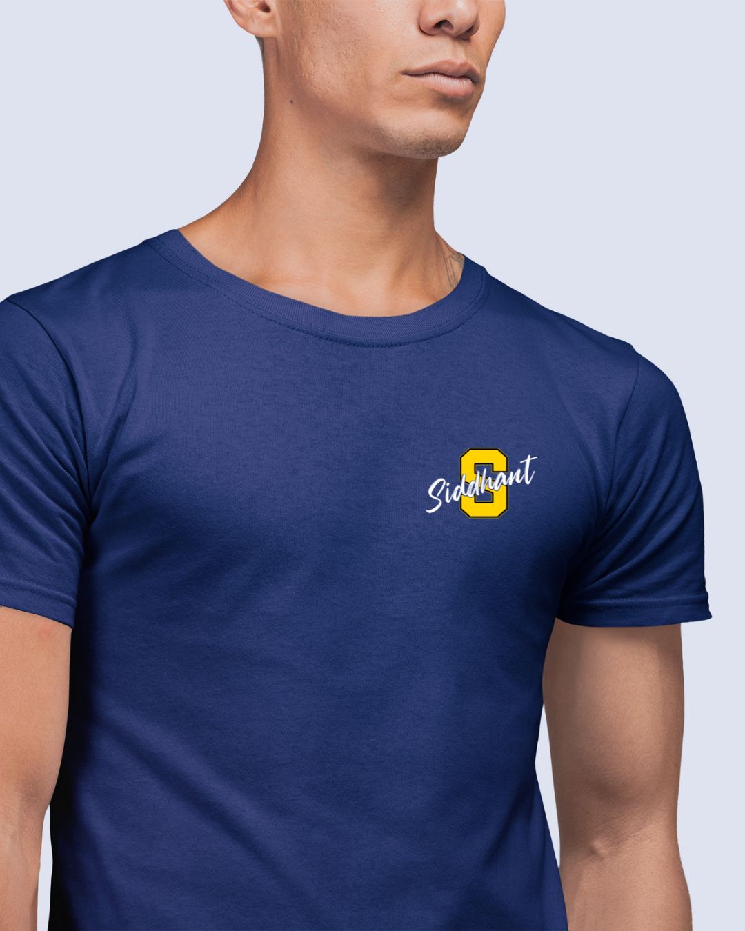 Personalised Inclined Name with First Letter Custom Printed Exclusive Premium T-shirt