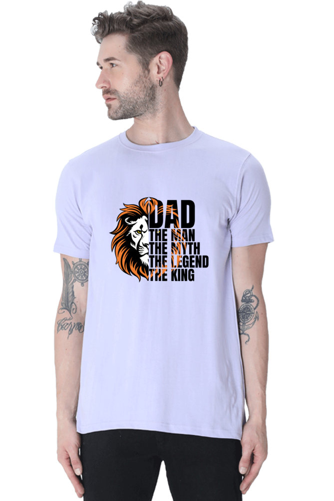 DAD The Man, The Myth, The Legend, The King - Regular Classic Unisex T-shirt (White)