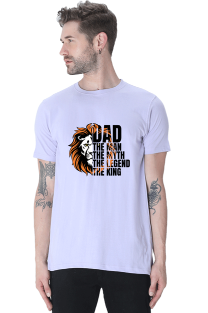 DAD The Man, The Myth, The Legend, The King - Regular Classic Unisex T-shirt (White)