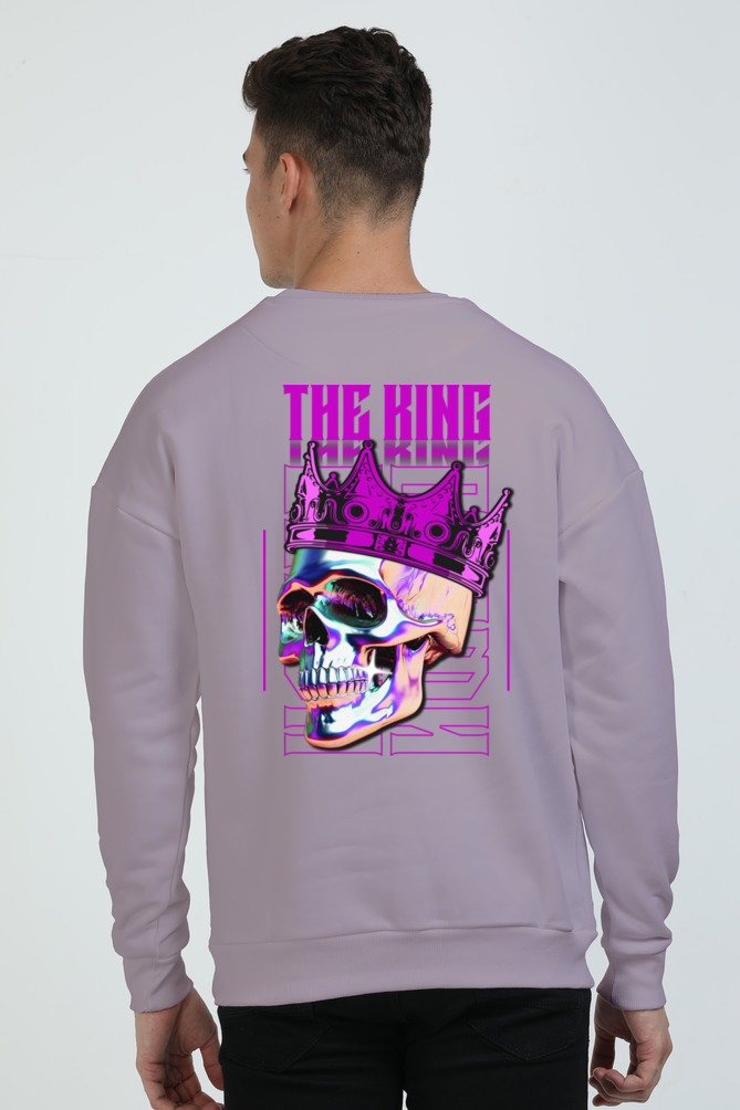 The King Skull with Crown Unisex Oversized Premium Sweatshirt