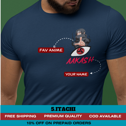 Personalised Anime Character with name Custom Printed Exclusive Premium T-shirt