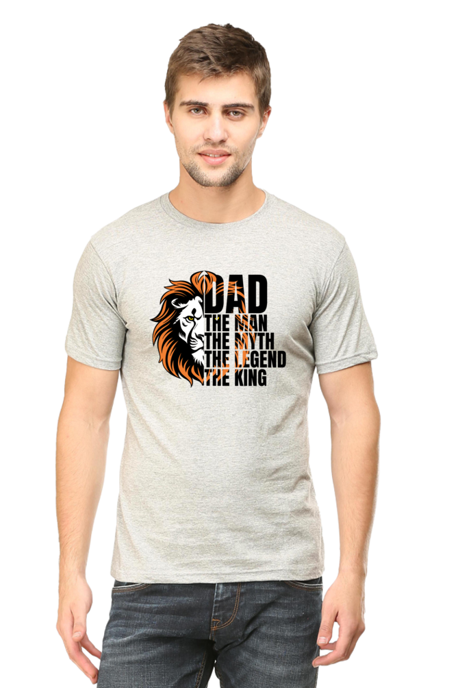 DAD The Man, The Myth, The Legend, The King - Regular Classic Unisex T-shirt (White)