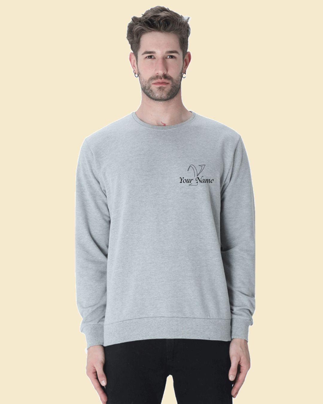 Personalised Cursive Letter Name Custom Printed Premium Sweatshirt