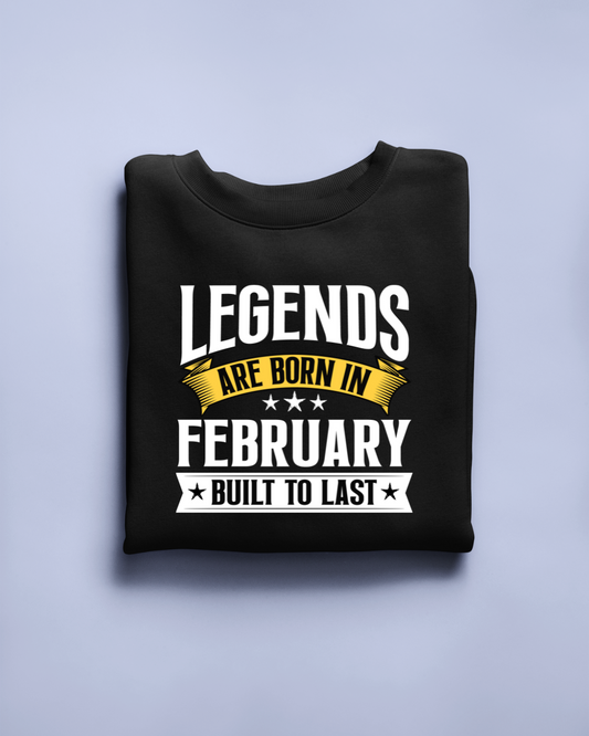 Legend are Born in February Regular Classic Unisex T-shirt