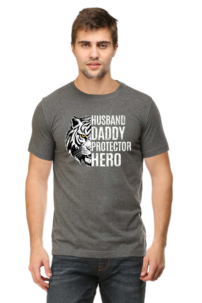 Husband, Daddy, Protector, Hero - Regular Classic Unisex T-shirt (Dark)