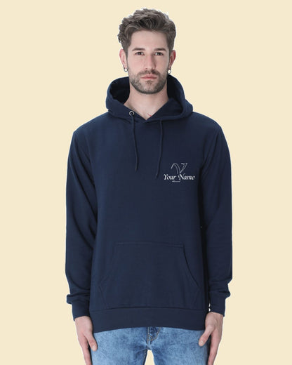 Personalised Cursive Letter Name Custom Printed Premium Hooded Sweatshirt